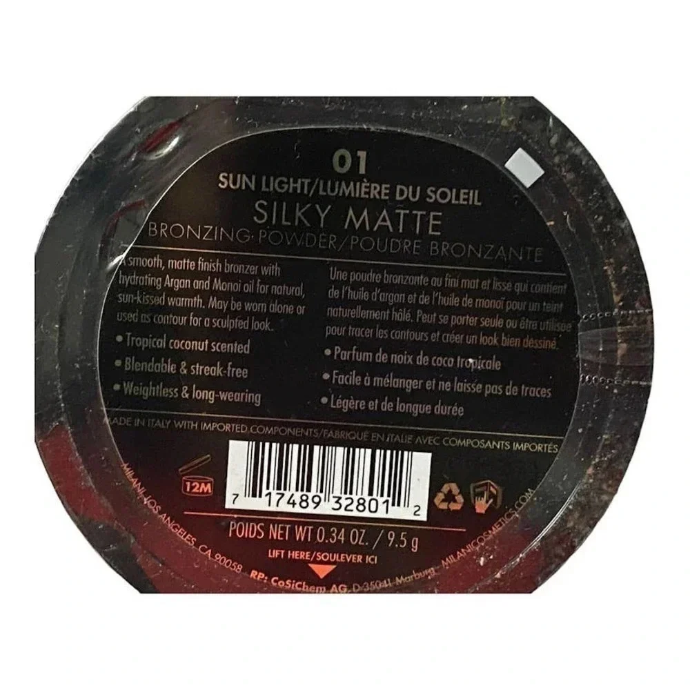 Milani Sun Light 01 Silky Matte Bronzing Powder Smooth and Hydrating Blendable